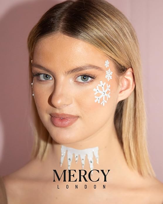 Ice Queen Face Jewels Mercy London Frozen Costume Accessories Gems All In One Halloween Stick On Elsa Icy