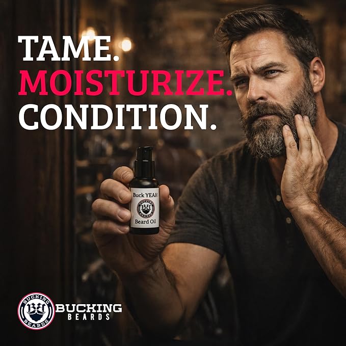 Beard Oil - Beard Softener for Men - Made with Natural Ingredients like Jojoba Oil & Castor Oil - Sandalwood Fragrance - Vegan, Cruelty-Free, Gentle on Skin - 1 oz