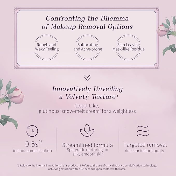 Flower Knows Midsummer Fairytales Makeup Cleansing Balm,Waterproof Makeup Remover & Oil Based Facial Cleanser to Nourish & Hydrate with Scoop,for All Skin Types(3.72 fl.oz./110 ml)