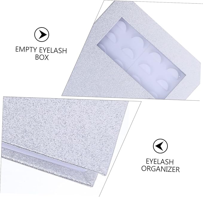 Empty Eyelash Organizer Box with Tray Lightweight and Durable False Eyelash Storage Case with Transparent Window for Easy Viewing for Travel Office and Gatherings Capacity