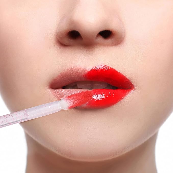 100 Pieces Lipstick Wands Disposable Lip Gloss Cosmetic Applicator Ctystal Lip Wands Bulk- Pink