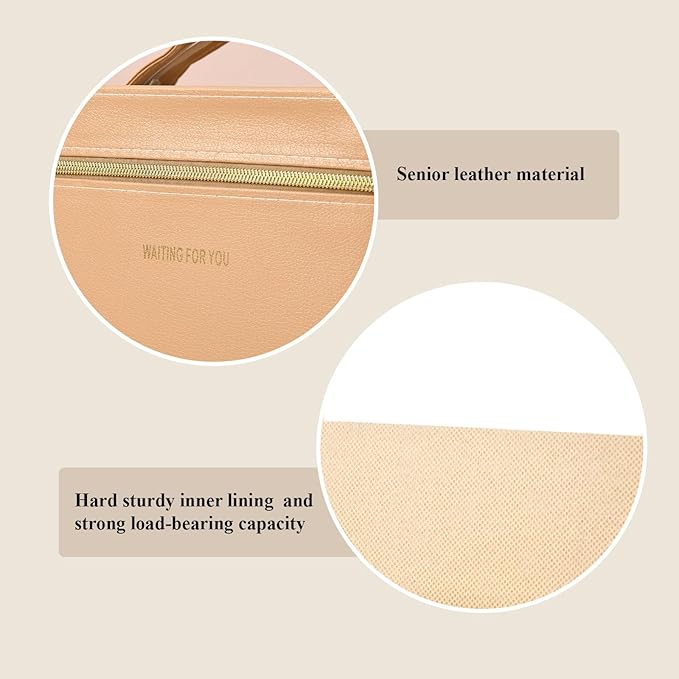 Fashion makeup box, Portable leather hard cosmetic case with mirror, Professional train case make up box for women adults. (Monolayer - Yellow)