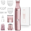3-in-1 Electric Razor for Women - Waterproof Bikini Trimmer,Rechargeable Electric Shaver for Lady,Pubic Hair Trimmer Women,Personal Trimmer Groomer for Body Hair (Rose Golden,RG-1)