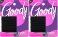 Goody Ouchless Seamless Hair Elastics, 8 Ct, Black, Damage-Free Gentle Hold Elastic Ties, No Snag or Pull, For All Occasions, Chic Styling Accessories for Women & Men, All Hair Types (Pack of 2)