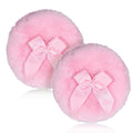 2 PCS Dusting Powder Puff, 3.4 Inch Soft Dusting Puffs Large Fluffy Powder Puff, Washable Reusable, Big Fluffy Puffs for Women Makeup Face Body(Pink+pink)