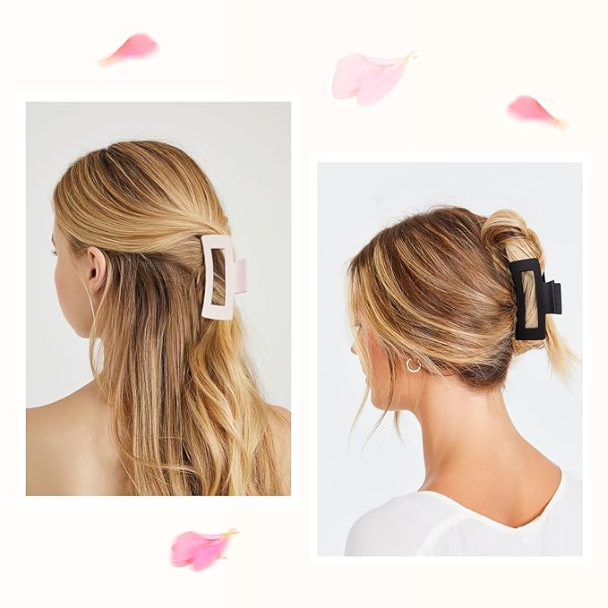 12 Pack Hair Clips for Women, Medium Claw Clips for Thin Thick Hair, Strong Hold Matte Finish – Brown