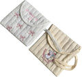Period Bag Pouch for Girls and Women, Discreet Quilted Sanitary Pad and Tampon Bag for School Travel, Cute Embroidered Feminine Hygiene Organizer, Menstrual Product Holder