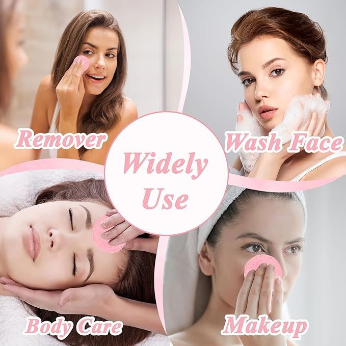 240 Pieces Facial Sponge Compressed,Professional Makeup Removal Sponge Pad,Round Face Cleaning Sponge for Spa,Exfoliating,Mask