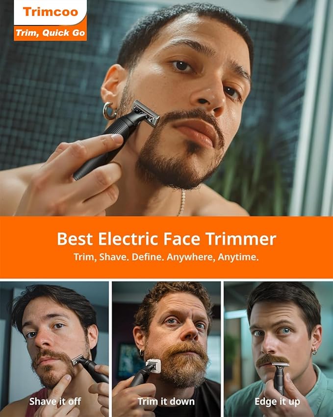 [2026 Upgraded Beard & Body Hair Trimmer for Men [All-in-One] USB-C Fast Charging, Groin & Ball Hair Painless Electric Shaver, Travel Razors, Waterproof Wet/Dry Groomer, Black(Lite)