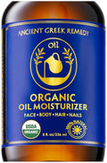 Ancient Greek Remedy Body Oil 8 oz - Organic After Shower Face Oil & Body Moisturizer for Dry Skin - Almond, Jojoba, Olive, Lavender, Vitamin E Oils - Natural Clean Facial Skincare for Women & Men