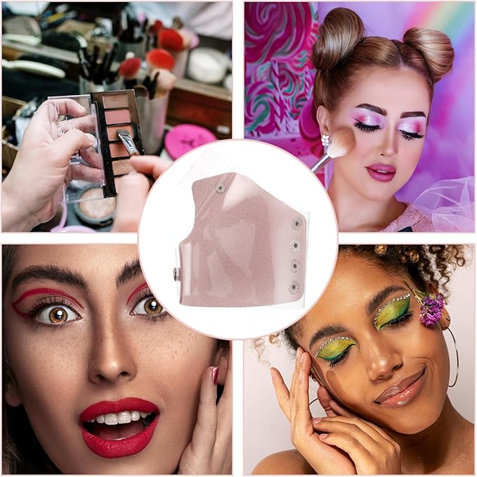 Partykindom Makeup Mixing Palette with Transparent Hand Tray and Pu Gloves Foundation Mixing Plate for Professional Makeup Artists and Home Use Cosmetic Blending Tool for Foundation and Eyeshadow