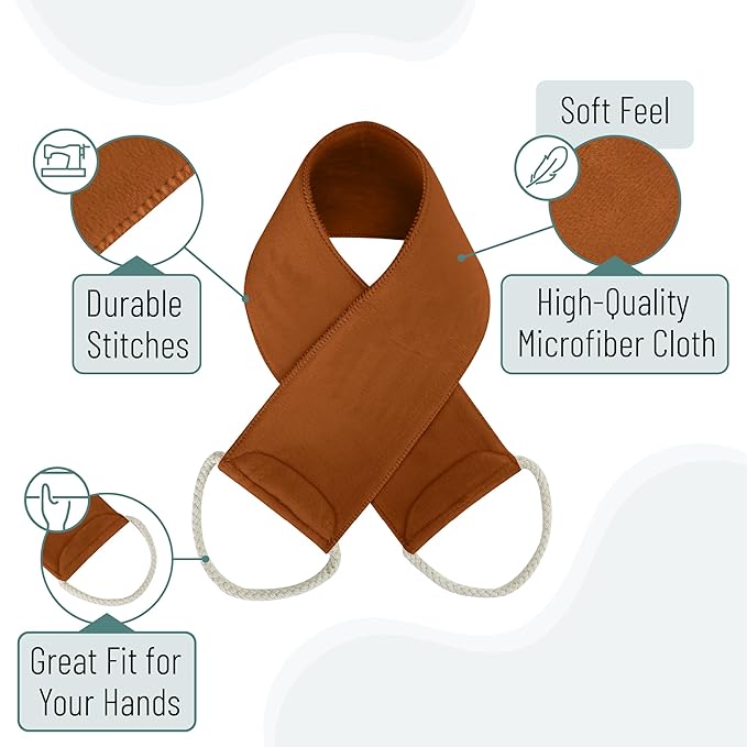 Slick- Lotion Applicator for Your Back, Brown, Easy Application of Lotions and Creams, Smooth and Even Application to Entire Back, Sunscreen Applicator for Back