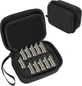 TORIBIO Hair Clipper Blade Storage Case for Barbers and Stylists, Holds 12 Metal Guards for Andis, Oster, Wahl, Babyliss Detachable Clippers
