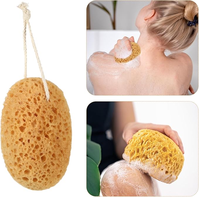 Shower Sponge, 2 Pcs Large Bath Sponges for Shower Body Scrubber Soft Loofah Exfoliating Sponge for Women Men Home Bathroom Face Body Washing Bathing Deep Cleansing