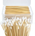500/1000 Count 6'' Long Round/Pointed Cotton Swabs Durable Stem, Lint- Free Gun Cleaning Swabs Pure Cotton Tips for Gun Maintenance, Makeup, Pet Care, Equipment (Detailed Work)
