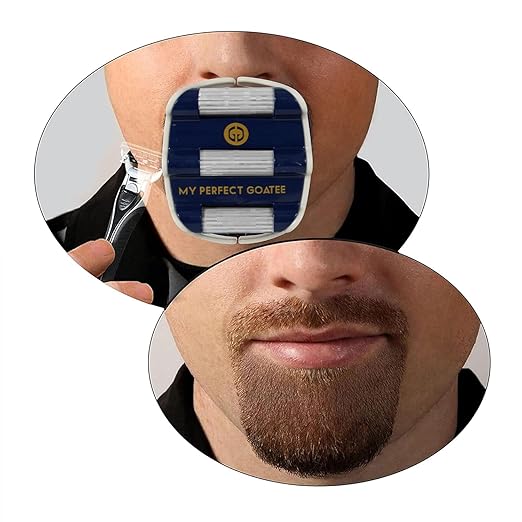 Goatee Shaper Template - Beard Shaping Tool & Guide for Men - Adjustable Goatee Trimming Stencil for Perfect Symmetrical Goatee Every Time | My Perfect Goatee