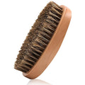 Boar Bristle Hair Beard Brush for Men - Small Soft Beard Brush, Pocket Travel Men's Wooden Mustache Brush