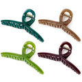 Big Hair Claw Large Butterfly Hair Clip 5" Oversize Acrylic Hair Clips for Long Thick Hair Barrette Accessories Christmas Gift for Women's and Girl's (4 Pcs)