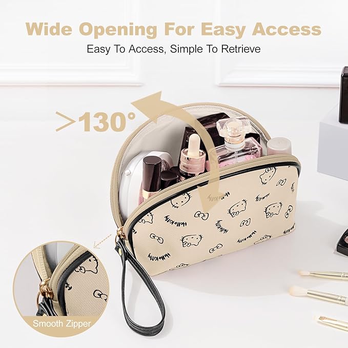 AmBealla 2PCS Cosmetic Bag Storage Purse Bag for Women,Cute Compact Travel Makeup Bag for Keys and Phone,Practical for Girls,Travel Bag for Toiletry