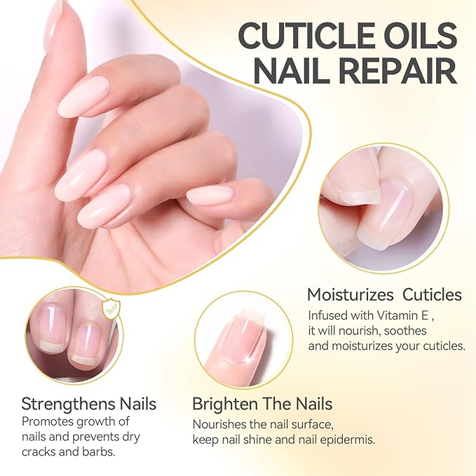 Cuticle Repair Oil for Damaged Nails - Gelike EC Honey Smells Nail Treatment for Growth and Strengthen - Growth Oil Quick Dry Nail Care Moisturize Weak Thin Salon and Home 15ML LARGE CAPACITY