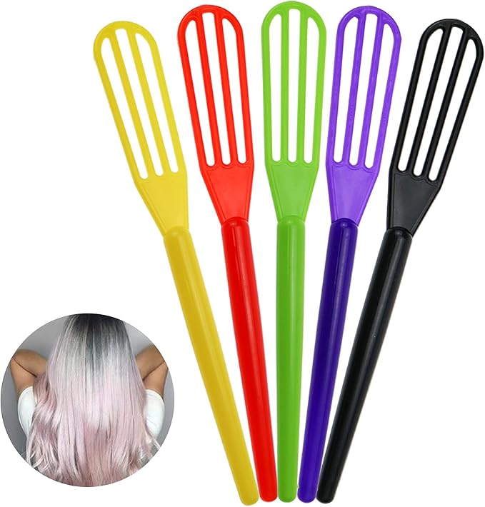 10 PCS Plastic Hair Coloring Mixer,Hair Color Whisks Dye Cream Mixer,Tint Color Cream Colorful Spoon Applicator Hair Bleaching Highlight Tool for Home Barber Shop Salon