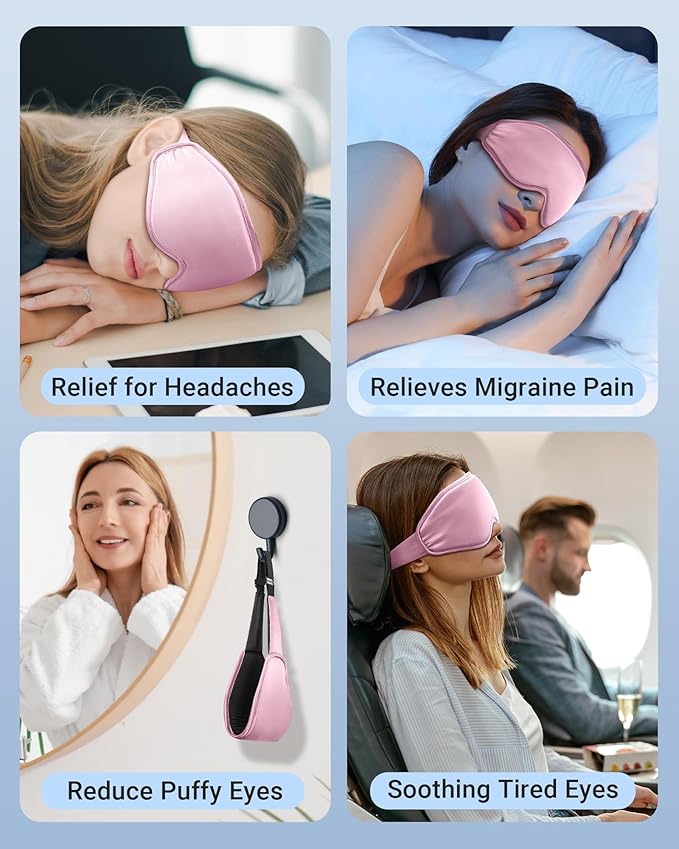 Cooling Eye Mask for Puffy Eyes: Fsa Eligible Items Hsa, Ice Eye Pack for Magraine After Surgery Relief - Reuable Cold Compress for Headache Puffiness - Comfortable Perfect Fit Gel Sleep Mask