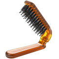 Sliverdew Hair Brush, Foldable Mini Boar Bristle Travel Hair Brush for Women and Men, Small Mini Compact Hairbrush Pocket Size Comb for Any Hairstyles, Restore Hair Shine, Beard Brush