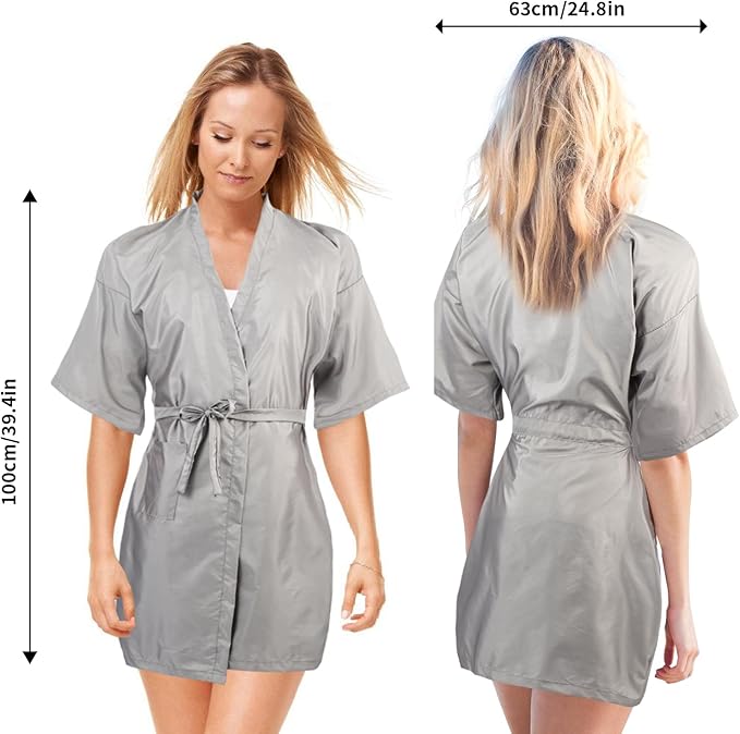 Salon Client Gown Robes Cape Hair Cutting Smock with Adjustable Tie for Hair Cutting Barber Hairstyling