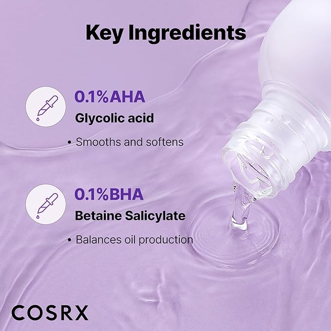 COSRX AHA/BHA Treatment Toner 5.07 fl.oz/ 150ml, Facial Exfoliating Spray for Whiteheads, Pores, & Uneven Skin, Korean Toner, Not Tested on Animals, Korean Skin Care