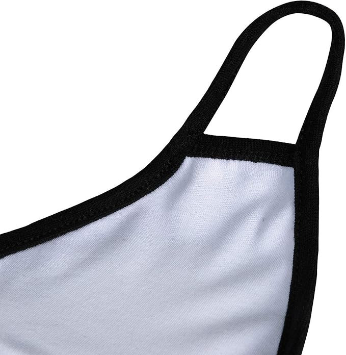 Pack 8 Black Dust Mouth Mask - All Cotton Covering - Reusable Cloth Comfy Breathable Material Black Pack 8pcs