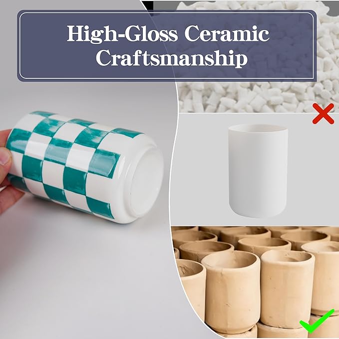 Ceramic Bathroom Soap Dispenser Set, Checkered Bathroom Vanity Set with Lotion Pump, Toothbrush Holder, Soap Dish & Storage Jar, Modern Bathroom Sink Accessories (Green)