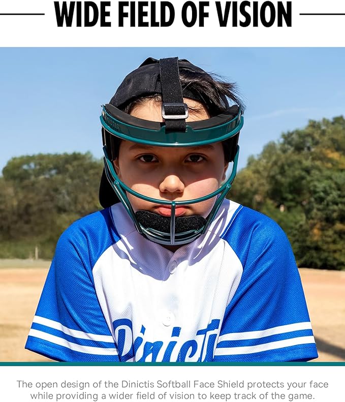 Dinictis Softball Face Mask, Lightweight, Comfortable, with Wide Field Vision, Durable and Safe Face Guards, Premium Protective Softball Fielder's Mask