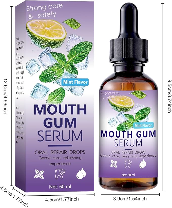 Gum Restore Drop - Gum Repair for Receding Gums & Stain Removal Natural, Fresh Breath and Portable Oral Care Solution (60ml)