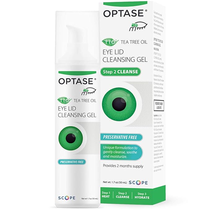 OPTASE TTO Eyelid Cleansing Gel, 1.7 fl oz – Tea Tree Oil Eyelid Cleanser for Gentle Daily Lid and Lash Cleansing – Made With Hyaluronic Acid - Preservative Free, Alcohol Free - Eye Doctor Recommended