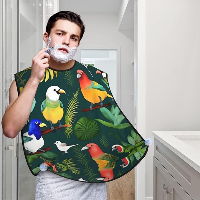 Underwater Scenery Print Beard Bib Shaving Apron, Beard Hair Trimming Cape Gift For Dad