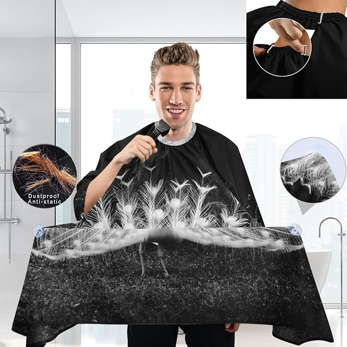 visesunny Professional Barber Cape Polyester Hair Cutting Salon Cape Apron Anti-Static Beard Bib