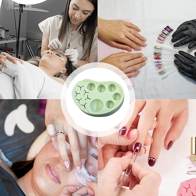 Makeup Mixing Palette - Eyebrow treatmentt Palette, Reusable Silicone Lash Lift Palette, Brow and Eyelash Lifting Lotion Tray, Multifunctional Silicone Makeup Palette for Lash Lift and Brow Treatments