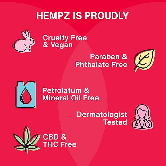 HEMPZ Body Lotion - Pomegranate - Bright Citrus - Daily Moisturizing Cream - 17oz