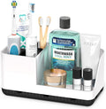Toothbrush Holders for Bathroom Counter - Detachable Bathroom Organizer and Storage Electric Toothbrush and Toothpaste Holder, Bathroom Decor Accessories for Countertop, Shower, Sink