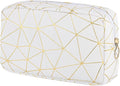 Period Bag for Girls Womens, Leather Sanitary Napkin Storage Bag, Portable Menstrual Pad Bag Period Pads Pouch (White Gold)