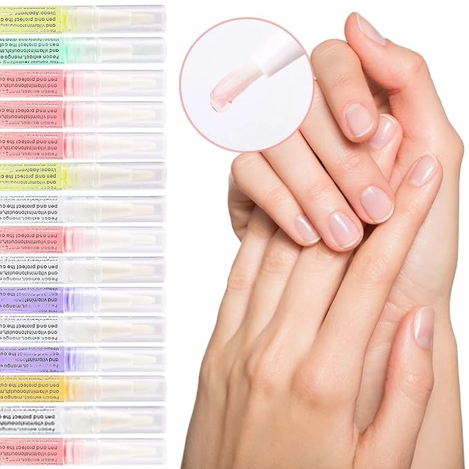 Yimart 4pcs 15 Smell Nail Nutritional Oil Pen Liquid,Nail Cuticle Oil Pen,Nail Oil,Anti-barb Nail Edge Nutritional Oil, Finger Edge Oil,Female Nail Care Tool (Aloe, 2ML)