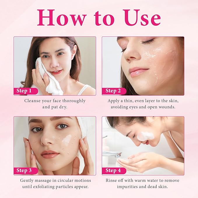 Purifying Exfoliating Gel, 2 Pack Face Facial Exfoliator Cleanser, Gentle Face Scrub Exfoliating Gel Purifying for Facial & Body Deep Cleansing, Regulates Water & Oil Balance, Smoother & Softer