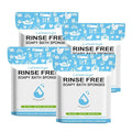 100 PCS Disposable Rinse Free Bath Sponges, No Rinse Bathing Wipes for Adults, Soap Infused Dry Shower Wipes for Elderly, Bedridden, Camping, Post Surgery(25 Count 4 Pack)