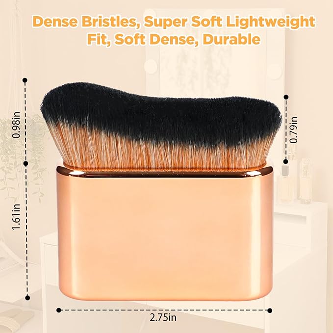 Self Tanner Brush Body Makeup Brush for Flawless Leg Makeup, Kabuki Foundation Makeup Brush for Face Body, Full Coverage Tanning Blend Applicator for Self Tanner, Bronzer Lotion Tan Mousse Vegan case