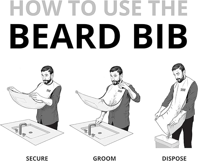 BEARD KING Beard Bib Apron - As Seen on Shark Tank – Gifts for Him, Stocking Stuffers for Men, Mens Gift