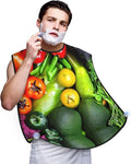 Pansy Perfection Print Beard Bib Shaving Apron, Beard Hair Trimming Cape Gift For Dad