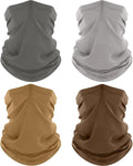 4 Pack Neck Gaiter, Cooling Breathable Face Mask UV Protection Scarf Hiking Bandana for Men/Women