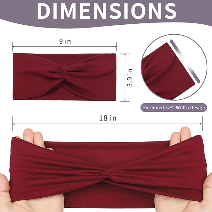 12 Pcs Stretchy Headbands for Women, Absorbed Sport Headband Soft Twist Knotted Hairbands for Daily Life Yoga Workout (Neutral Color 1)