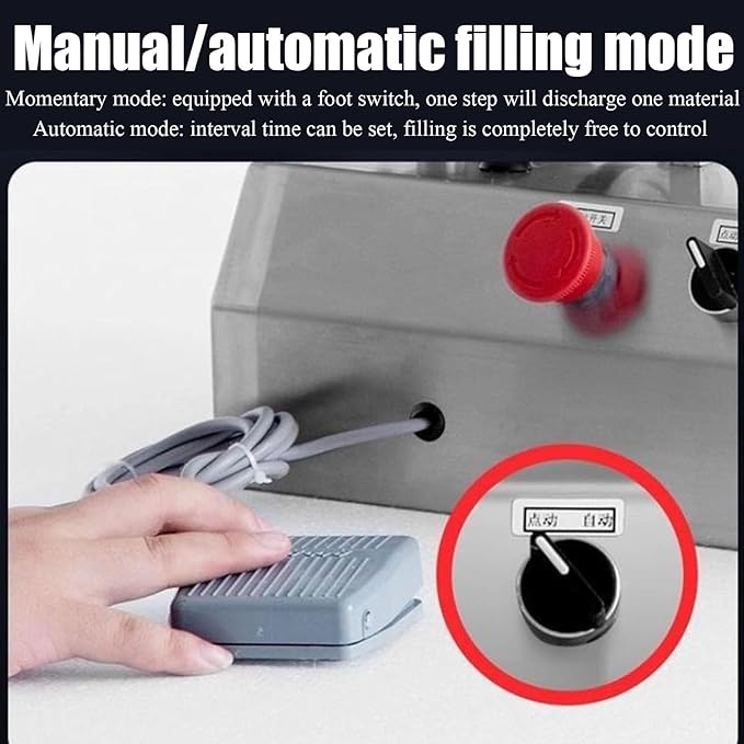 Adjustable Paste Filling Machine for Cream, Cosmetic, Perfume, Drink & Shampoo - 110V, Fills 150-1500ML, Ideal for Lip Gloss & Liquid Products