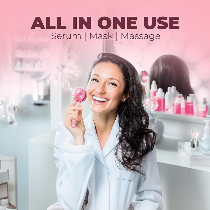 Ice Globes for Face 2Pcs–Enhancing Daily Beauty with Ice Globes for Facials, Skin Tightening & Anti-Aging–Perfect Ice Globes for Reduction of Puffiness & Wrinkles of Face, Neck & Eyes–Pink